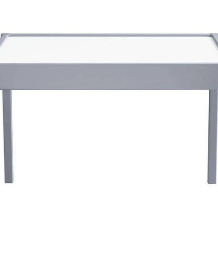 Stylish Gray and White Children’s Table and Chair Set - Perfect for Homeschooling Environments