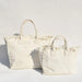 Personalized Trendy Fringed Canvas Tote with Stylish Ruffles