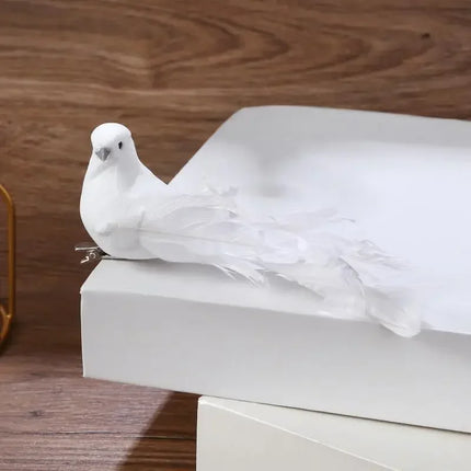 Foam Feather Doves — Mini Decorative Birds for Home, Garden & Events