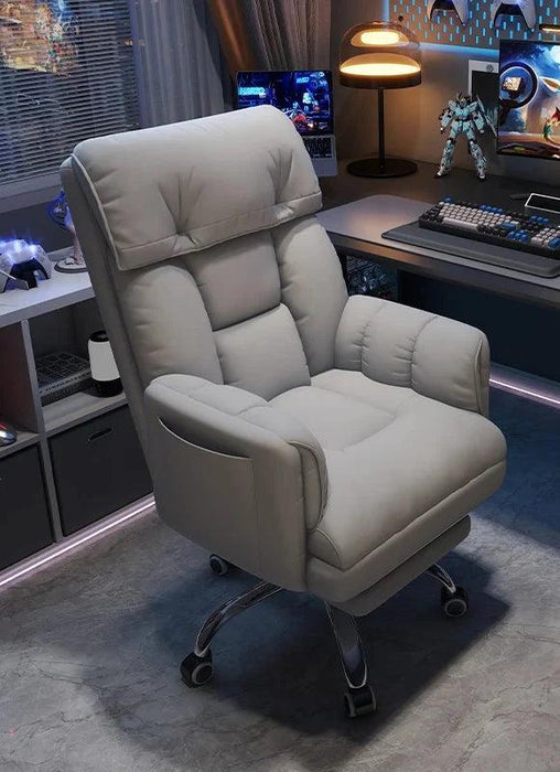 Sleek Nordic Leather Ergonomic Recliner - The Perfect Blend of Comfort for Gaming and Leisure