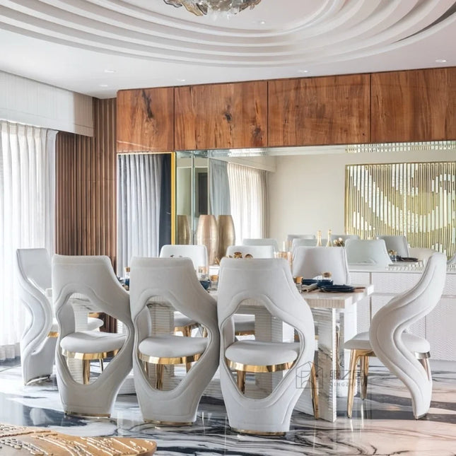 Supermarket Store Luxury Stainless Steel Dining Chair - Modern Design,