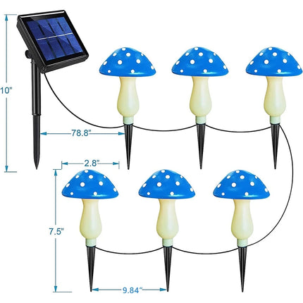 Tina Factory 12 Pack RGB Solar Mushroom Lights - Waterproof & 8 Modes