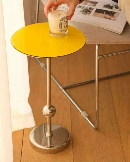 Modern Elegance Mini Coffee Table with Versatile Stainless Steel and Glass Design