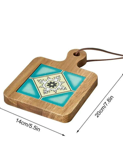 Chic Wooden Beverage Coasters - Heat-Resistant Drink Pads for Home and Workspace