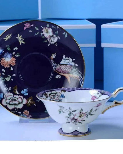 Exquisite Royal Bone China Tea and Coffee Set with 24K Gold Trim - Luxurious Elegant Drinkware Collection