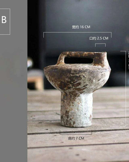 Handcrafted Farmhouse Ceramic Vase Duo - Rustic Elegance for Floral Arrangements