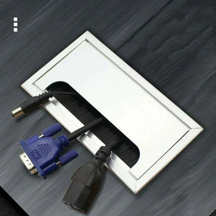 Sleek Rotatable Aluminum Desk Cable Management Grommet with Flip-Top Access