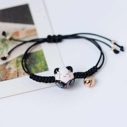 Charming Red Cord Lucky Cat Bracelet - A Thoughtful Gift for Women and Girls