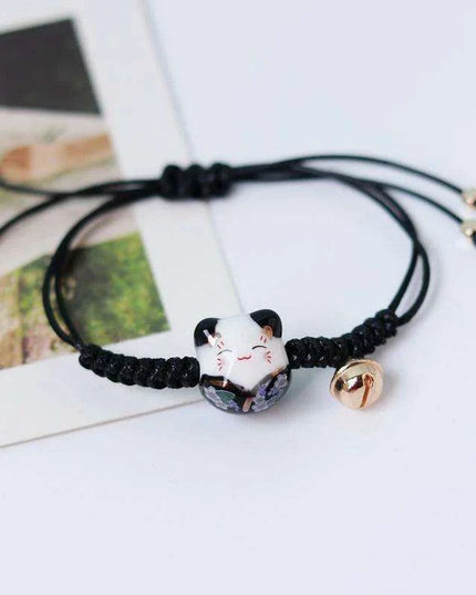 Charming Red Cord Lucky Cat Bracelet - A Thoughtful Gift for Women and Girls