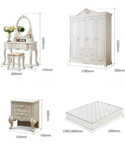 Regal Morocco Dream Leather Bed - European Opulence & Morocco Charm