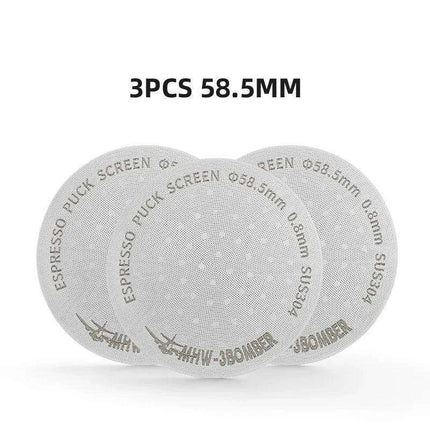 Stainless Steel Double-Layer Espresso Puck Screen for Optimal Coffee Extraction - Compatible with 51/53/58.5mm Portafilters
