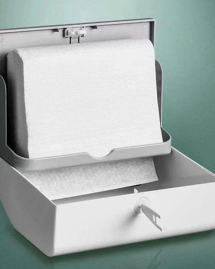 Stylish Wall-Mounted ABS Tissue Dispenser - A Chic Solution for Kitchen and Bathroom Organization