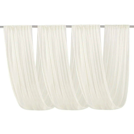 Elegant White Chiffon Ceiling Drapes for Stunning Event Decor