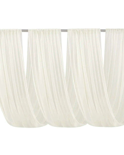 Elegant White Chiffon Ceiling Drapes for Stunning Event Decor