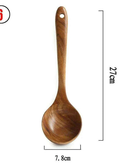 Rustic Acacia Wood Culinary Utensil Set - Timeless Tools for the Modern Kitchen