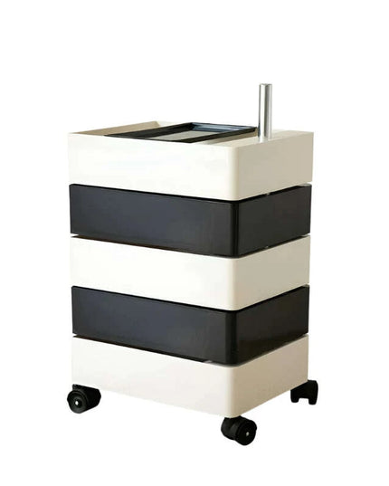 360-Degree Rotating Multi-Layer Storage Organizer - Stylish Movable Cabinet for Magazines and Cosmetics