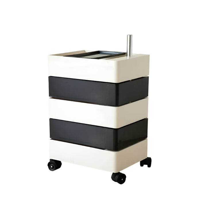 360-Degree Rotating Multi-Layer Storage Organizer - Stylish Movable Cabinet for Magazines and Cosmetics