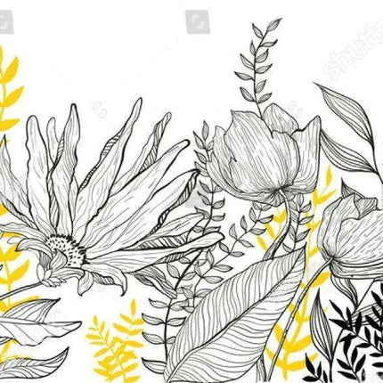 Serene Tropical Paradise Abstract Mural Wallpaper - Elegant Botanical Decor for Stylish Homes