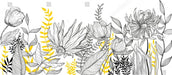 Serene Tropical Paradise Abstract Mural Wallpaper - Elegant Botanical Decor for Stylish Homes