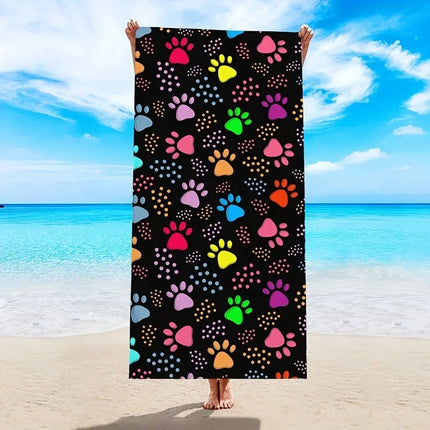 A20MaoX Hawaiian Tropical Floral Beach Towel - Soft Quick-Dry Microfib