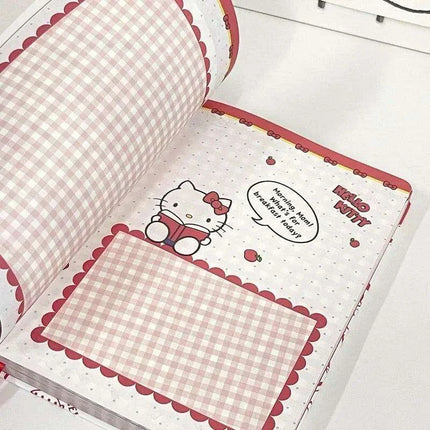Hello Kitty Cute Heart Design Coloring Journal - Adorable Anime Notebook for Creative Mindfulness