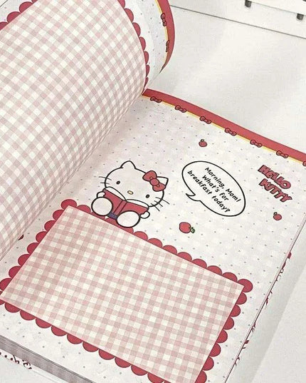 Hello Kitty Cute Heart Design Coloring Journal - Adorable Anime Notebook for Creative Mindfulness