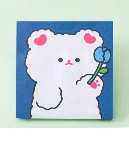 Whimsical Bear-Themed Sticky Notes Set - 80-Pieces to Brighten Your Workspace