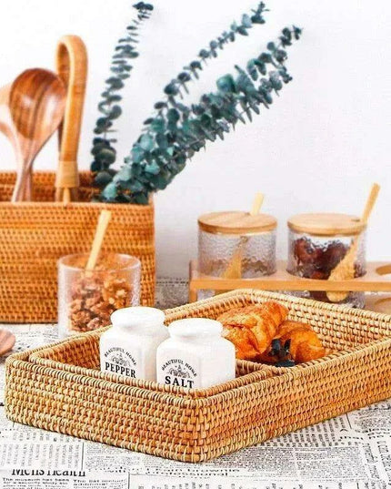 Natural Rattan Wicker Basket for Stylish Storage and Outdoor Picnics