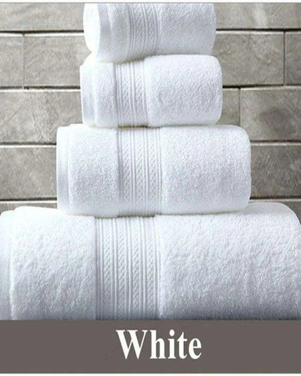 Exquisite Pakistani Cotton Towel Set: Deluxe Terry Cloth Collection for Bathing, Facial Care, and Beach Use