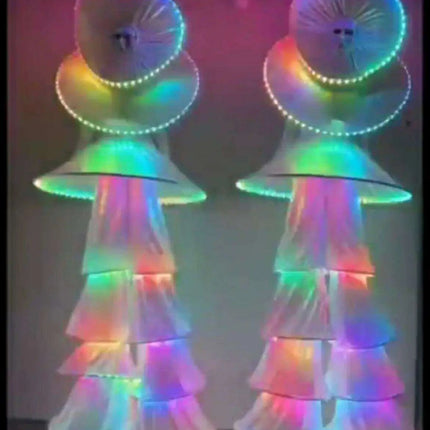 RGB LED Stilt Walker Carnival Costume for Dazzling Stage Performances
