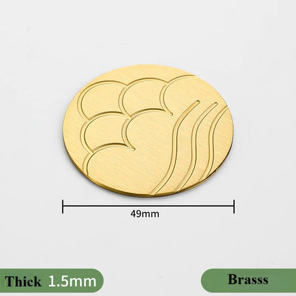 Brass Decorative Furniture Inlay Sheet — Hollow Carved Golden Panel, Sold as 1 or 2 Pieces