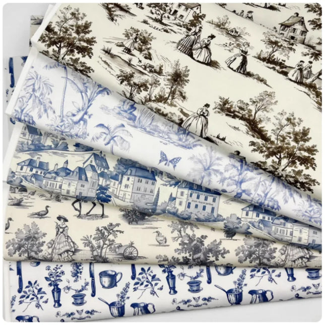 French Country Animal Pattern Cotton Fabric | 145cm Wide | Per 50cm
