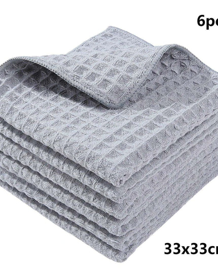 Homaxy Ultra-Soft 6-Pack Microfiber Cleaning Towels - Multi-Purpose Kitchen Essentials