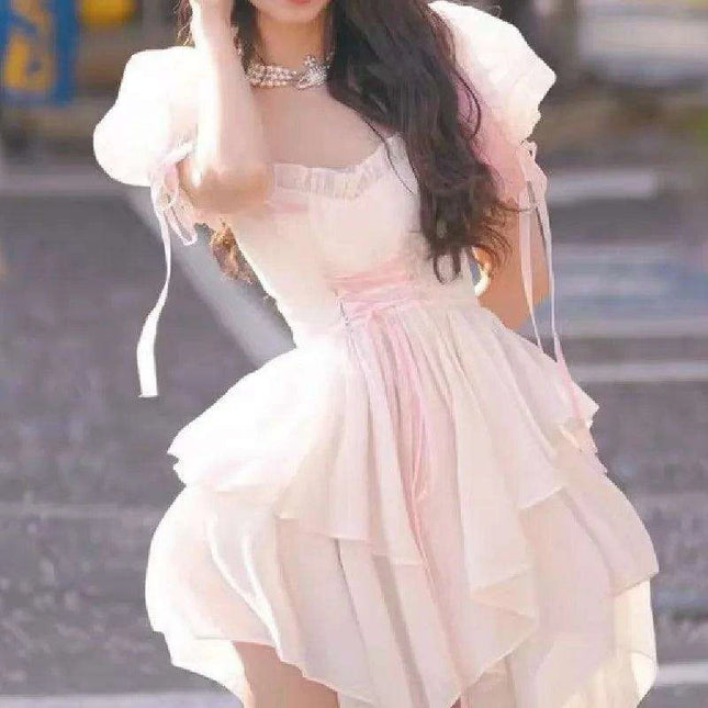 Ethereal Feather-Accented Organza Fairytale Gown