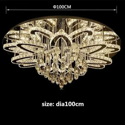 Elegant RGB Dimmable Crystal Ceiling Light for Modern Homes