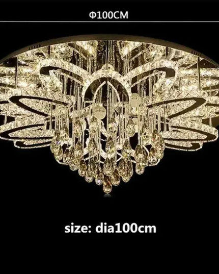 Elegant RGB Dimmable Crystal Ceiling Light for Modern Homes