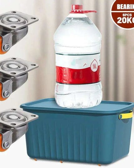 Compact Self-Adhesive TPR Caster Wheels - 360° Rotating Soft Rubber Casters for Effortless Furniture Mobility