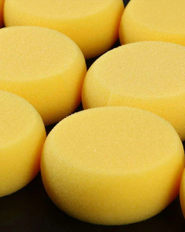 Golden Sunshine Creative Sponge Set - 12 Round Watercolor Tools for Artistic Expression