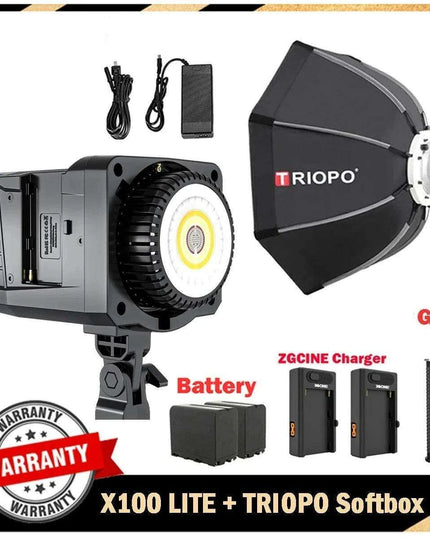 Sokani X100 Professional 100W Bi-Color RGB LED Video Light with Mobile App Control