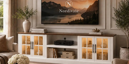 90" Farmhouse TV Stand for TVs up to 100", Media Entertainment Center with Adjustable Shelves and Large Storage 90-farmhouse-tv-stand-for-tvs-up-to-100-media-entertainment-center-with-adjustable-shelves-and-large-storage