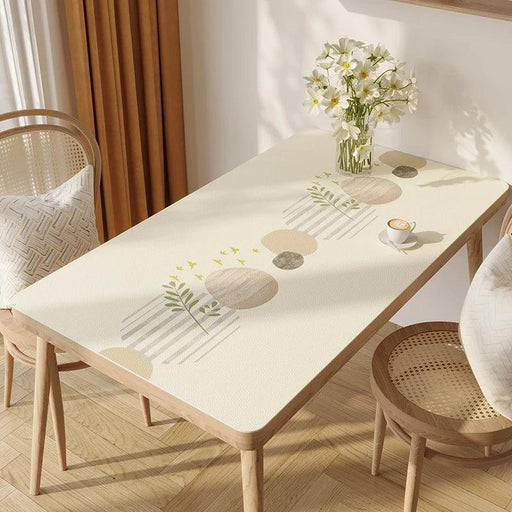 Stylish Waterproof Dining Table Mat: Elegant PU Leather Furniture Protector