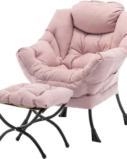 Elegant Lounge Chair Ensemble with Ottoman and Storage Compartment