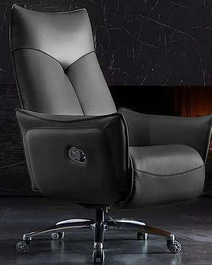Luxury Cowhide Leather Dual Motor Executive Recliner Office Chair