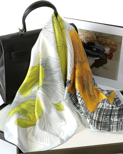 Elegant Satin Square Shawl Hijab: Luxurious 70x70cm Bandana for Women