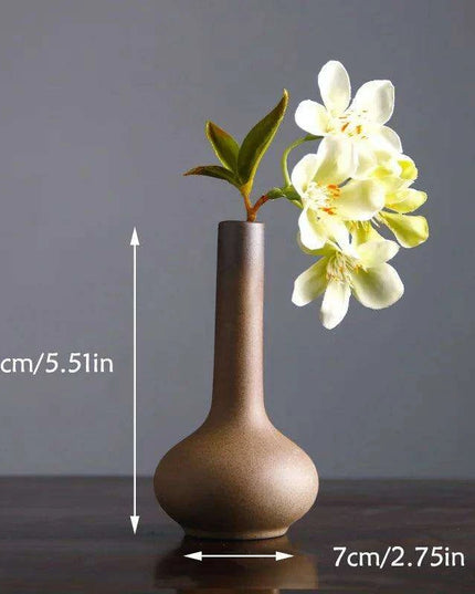 Stylish Hydroponic Ceramic Vase with Floral Accent for Tranquil Tabletop Elegance