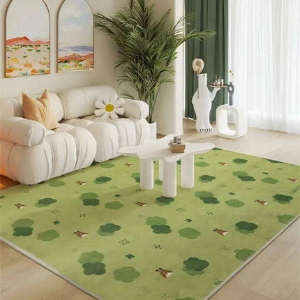 Whimsical Kids' Cartoon Plush Area Rug - Soft and Snuggly Floor Carpet