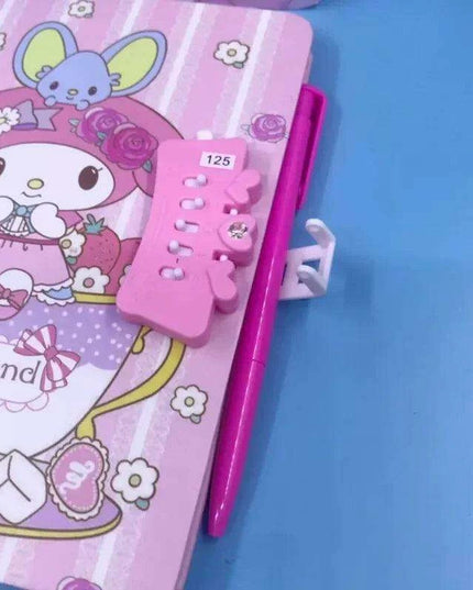 Delightful Sanrio Creative Notebook Set with Secret Code Lock & Inspiring Stationery Kit for Young Innovators
