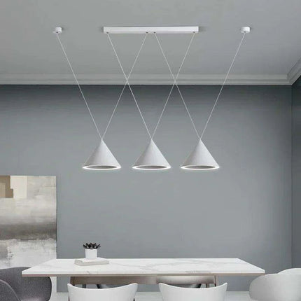 Sleek Customizable LED Pendant Light Set for Modern Kitchens and Dining Areas - Remote Control Dimming - Durable Metal Design - Easy Installation