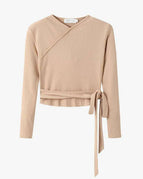 Tan Ribbing Top