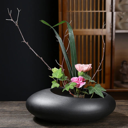 Exquisite Chinese Ceramic Bonsai Planter - Traditional Floral Elegance